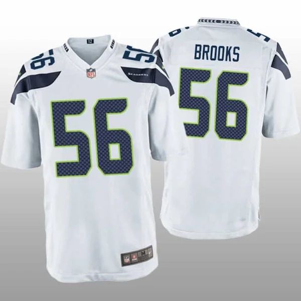 Men Seattle Seahawks #56 Jordyn Brooks Nike White Game NFL Jersey